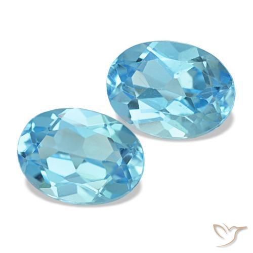 3.16캐럿 천연 스위스 블루 토파즈 보석, 타원형 컷, 8.1×6.1 mm, VVS-VS