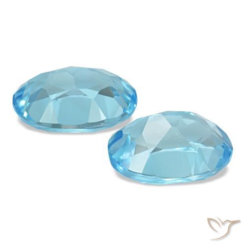 3.16캐럿 천연 스위스 블루 토파즈 보석, 타원형 컷, 8.1×6.1 mm, VVS-VS