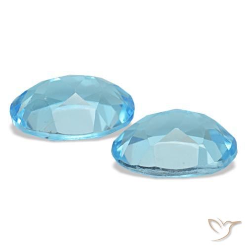 2.95캐럿 천연 스위스 블루 토파즈 보석, 타원형 컷, 8.1×6 mm, VS