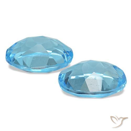 2.96캐럿 천연 스위스 블루 토파즈 보석, 타원형 컷, 8×6.2 mm, VS