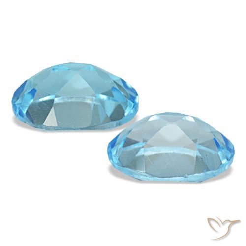 3.25캐럿 천연 스위스 블루 토파즈 보석, 타원형 컷, 8.3×6.1 mm, VS