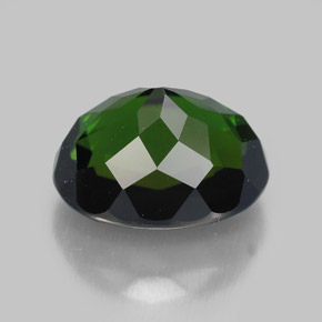 4.75캐럿 천연 딥 그린 투르말린, 타원형 컷, 11.2×8.5 mm, VVS