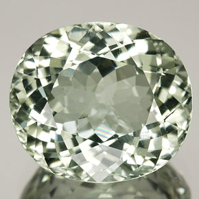 4.83캐럿 천연 라이트 그린 투르말린, 타원형 컷, 11.6×10.3 mm, VVS