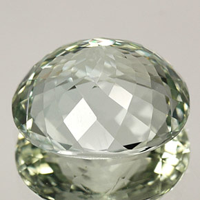 4.83캐럿 천연 라이트 그린 투르말린, 타원형 컷, 11.6×10.3 mm, VVS