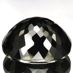 79.41캐럿 천연 녹빛 블랙 투르말린, 타원형 컷, 28.5×23.7 mm, 불투명체