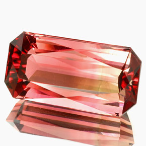 5.86캐럿 천연 핑크 투르말린, 에메랄드 컷, 15.1×7.8 mm, VVS