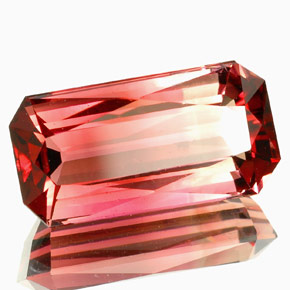 5.86캐럿 천연 핑크 투르말린, 에메랄드 컷, 15.1×7.8 mm, VVS