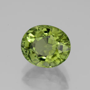 2.76캐럿 천연 밝은 그린 투르말린, 타원형 컷, 9.4×7.9 mm, VVS
