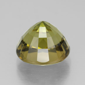 3.86캐럿 천연 녹빛 골든 투르말린, 타원형 컷, 9.6×8.7 mm, VVS-VS