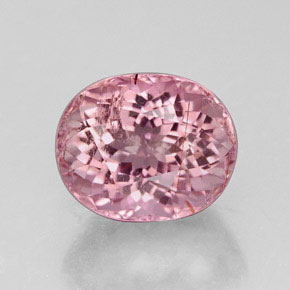 4.57캐럿 천연 핑크 투르말린, 타원형 컷, 10.7×8.8 mm, VS-SI