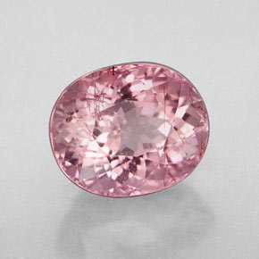 4.57캐럿 천연 핑크 투르말린, 타원형 컷, 10.7×8.8 mm, VS-SI