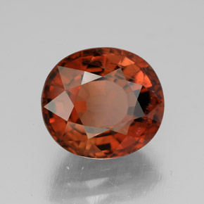 4.45캐럿 천연 브론즈 오렌지 투르말린, 타원형 컷, 10.7×9.6 mm, VS-SI