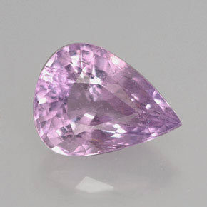 3.34캐럿 천연 바이올렛 투르말린, 배 모양, 11.6×8.9 mm, I1