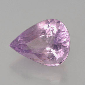 3.34캐럿 천연 바이올렛 투르말린, 배 모양, 11.6×8.9 mm, I1