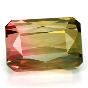 4.71캐럿 천연 워터멜론 투르말린, 에메랄드 컷, 10.6×7.4 mm, VVS
