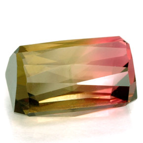 4.71캐럿 천연 워터멜론 투르말린, 에메랄드 컷, 10.6×7.4 mm, VVS