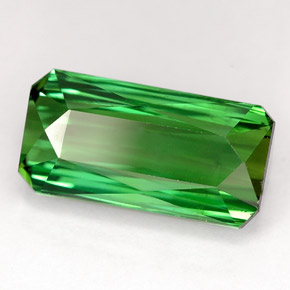5.80캐럿 천연 네온 그린 투르말린, 에메랄드 컷, 13.9×7.1 mm, VVS