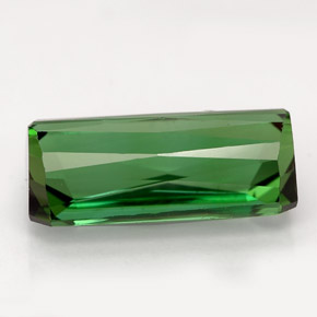 5.80캐럿 천연 네온 그린 투르말린, 에메랄드 컷, 13.9×7.1 mm, VVS