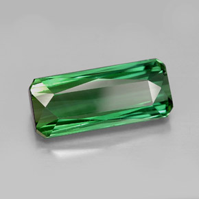 6.25캐럿 천연 네온 그린 투르말린, 에메랄드 컷, 16×6.9 mm, VVS
