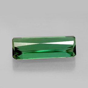 6.25캐럿 천연 네온 그린 투르말린, 에메랄드 컷, 16×6.9 mm, VVS