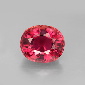 5.07캐럿 천연 Bronze Red 투르말린, 타원형 컷, 11.2×9.5 mm, VVS-VS