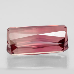 4.60캐럿 천연 로즈 핑크 투르말린, 에메랄드 컷, 12.8×6.4 mm, VVS