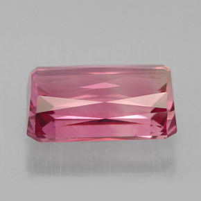 5.07캐럿 천연 멀티 핑크 투르말린, 에메랄드 컷, 12.1×7.6 mm, VVS