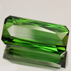 7.45캐럿 천연 그린 투르말린, 에메랄드 컷, 16.7×7.6 mm, VVS