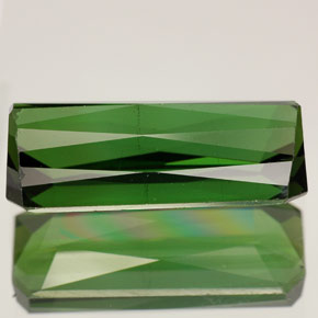 7.45캐럿 천연 그린 투르말린, 에메랄드 컷, 16.7×7.6 mm, VVS