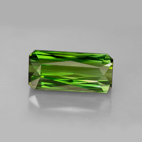 6.86캐럿 천연 포레스트 그린 투르말린, 에메랄드 컷, 15×7.1 mm, VVS