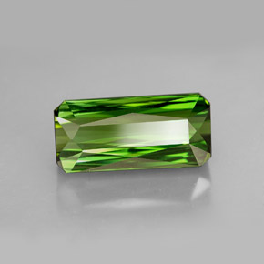 6.86캐럿 천연 포레스트 그린 투르말린, 에메랄드 컷, 15×7.1 mm, VVS