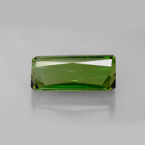 6.86캐럿 천연 포레스트 그린 투르말린, 에메랄드 컷, 15×7.1 mm, VVS