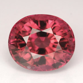 6.12캐럿 천연 핑크빛 로즈 투르말린, 타원형 컷, 11.3×9.7 mm, VVS-VS