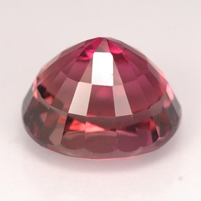 6.12캐럿 천연 핑크빛 로즈 투르말린, 타원형 컷, 11.3×9.7 mm, VVS-VS