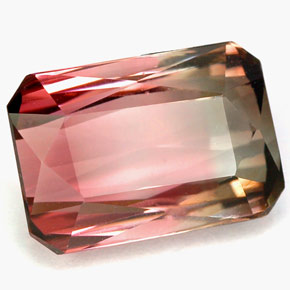 5.46캐럿 천연 워터멜론 투르말린, 에메랄드 컷, 11.9×8.2 mm, VVS