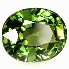 2.88캐럿 천연 포레스트 그린 투르말린, 타원형 컷, 9.3×7.6 mm, VVS