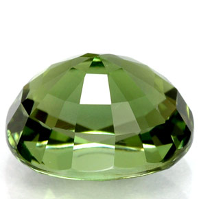 2.88캐럿 천연 포레스트 그린 투르말린, 타원형 컷, 9.3×7.6 mm, VVS