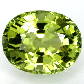 2.13캐럿 천연 밝은 그린 투르말린, 타원형 컷, 8.8×7.1 mm, VVS