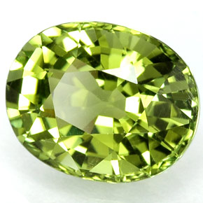 2.13캐럿 천연 밝은 그린 투르말린, 타원형 컷, 8.8×7.1 mm, VVS