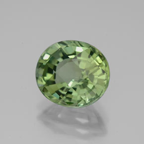 3.30캐럿 천연 그린 투르말린, 타원형 컷, 10.1×8.9 mm, VVS