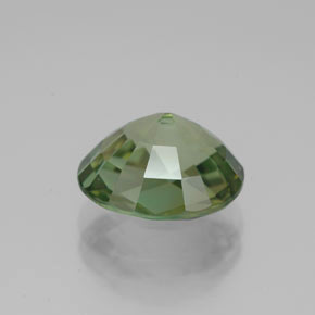 3.30캐럿 천연 그린 투르말린, 타원형 컷, 10.1×8.9 mm, VVS