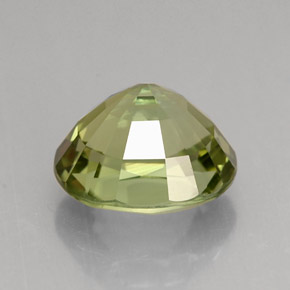 3.10캐럿 천연 노란빛 그린 투르말린, 타원형 컷, 9.3×8.4 mm, VVS