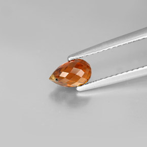 0.83캐럿 천연 골든 옐로우 투르말린, 브리올레트, 6.7×4.1 mm, VVS-VS