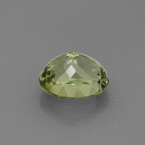 1.84캐럿 천연 노란빛 그린 투르말린, 타원형 컷, 8×6.9 mm, VS