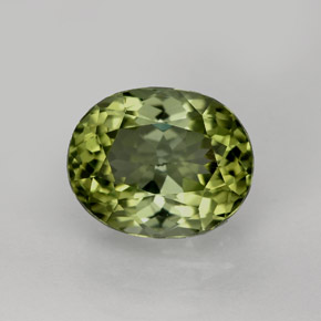 2.62캐럿 천연 그린 투르말린, 타원형 컷, 9.1×7.5 mm, VVS