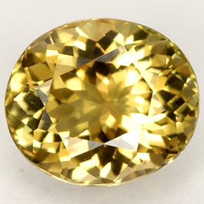 2.25캐럿 천연 녹빛 골든 투르말린, 타원형 컷, 9×7.7 mm, VVS