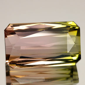 11.84캐럿 천연 워터멜론 투르말린, 에메랄드 컷, 16.6×9.8 mm, VVS