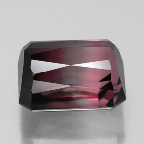 6.67캐럿 천연 바이컬러 투르말린, 에메랄드 컷, 11.4×8.6 mm, VVS