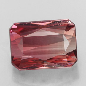 3.29캐럿 천연 멀티 핑크 투르말린, 에메랄드 컷, 9.1×6.7 mm, VS-SI