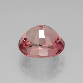 3.43캐럿 천연 로즈 핑크 투르말린, 타원형 컷, 9.7×8.5 mm, VVS
